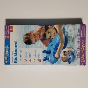 NWT Inflatable SwimSchool Portable Pals Kickboard. Swim skills level 4. 5+. Blue